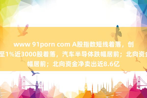 www 91porn com A股指数短线着落，创业板指跌幅扩大至1%近3000股着落，汽车半导体跌幅居前；北向资金净卖出近8.6亿