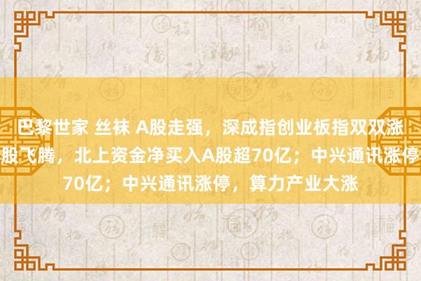 巴黎世家 丝袜 A股走强，深成指创业板指双双涨超1%！超4500股飞腾，北上资金净买入A股超70亿；中兴通讯涨停，算力产业大涨