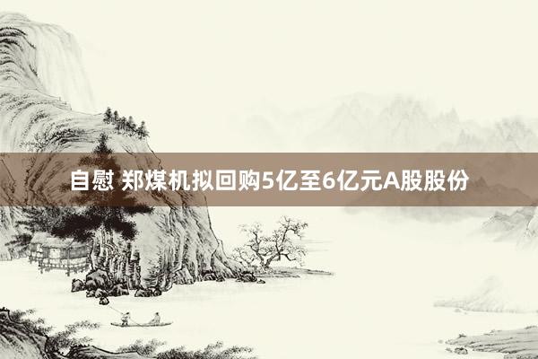 自慰 郑煤机拟回购5亿至6亿元A股股份